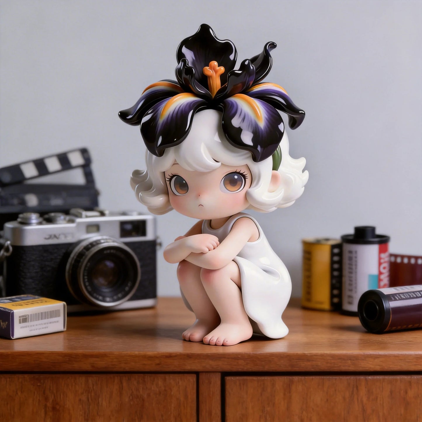 Flower Decor Baby Figurine