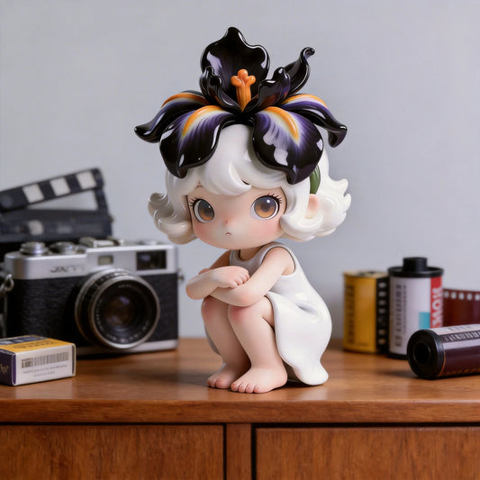 Flower Decor Baby Figurine