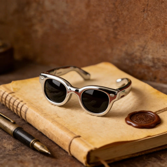 Vintage Silver Frame Sunglasses Rings