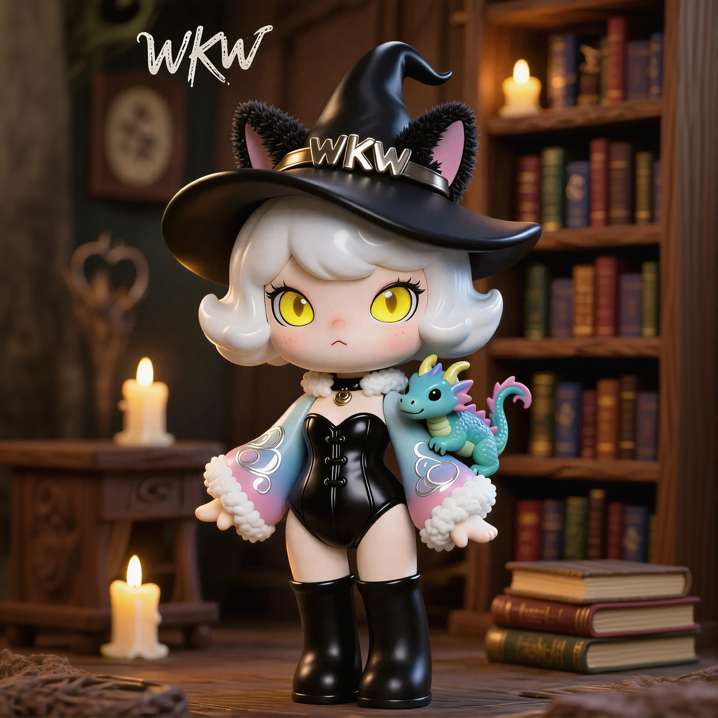 Witch & Little Dragon Figurine