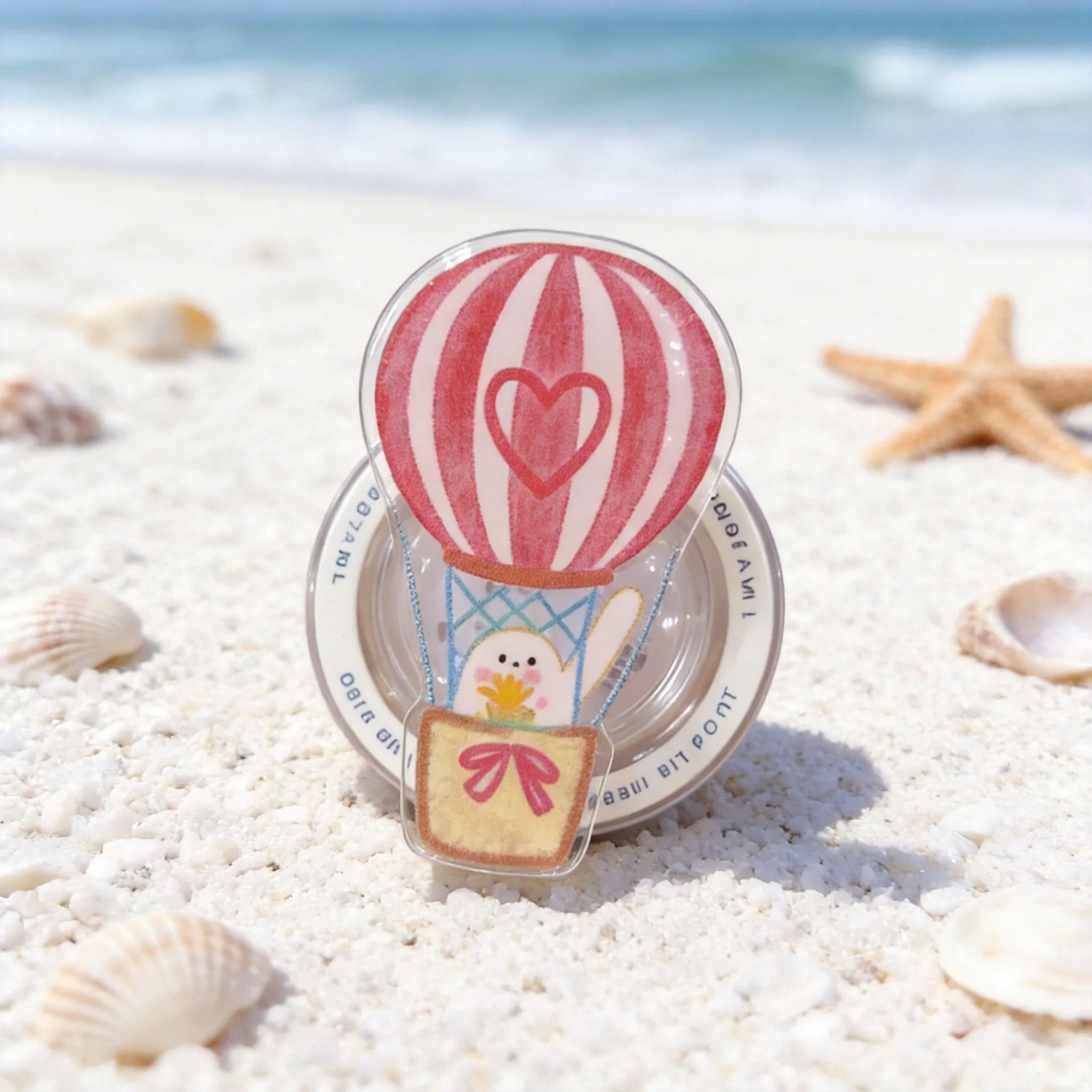 Hot Air Balloon Cute Rabbit Phone Grip Stand