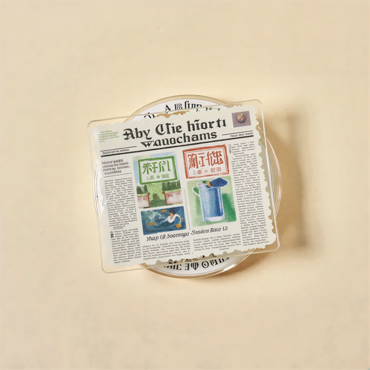 Vintage Newspaper Style Phone Grip Stand