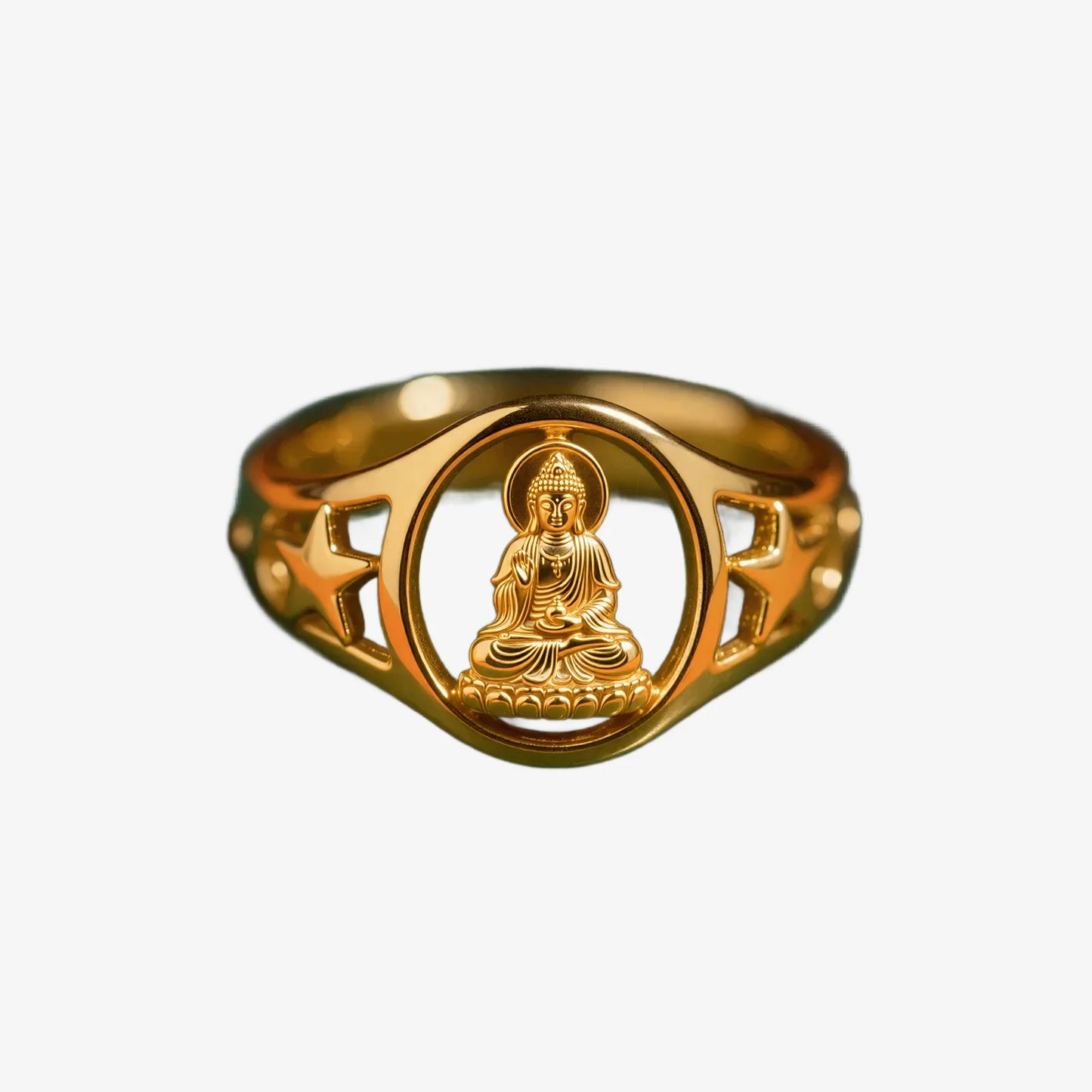 Buddha Statue Star Rings