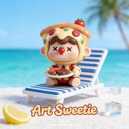 Pizza Shape Cute Figurine