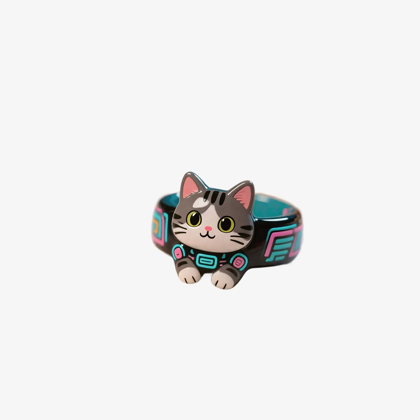 Cute Tech Cat Ring