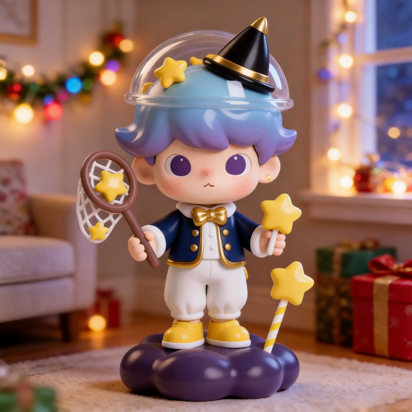 Cozy Magic Wizard Boy Figurine