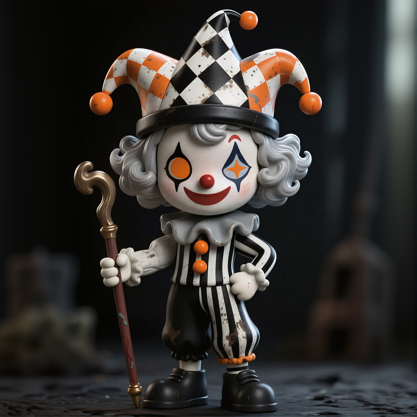Playful Clown Image Figurines