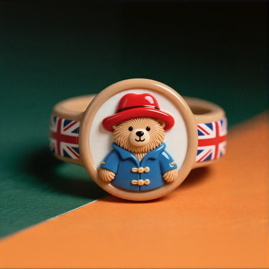 British style teddy bear rings