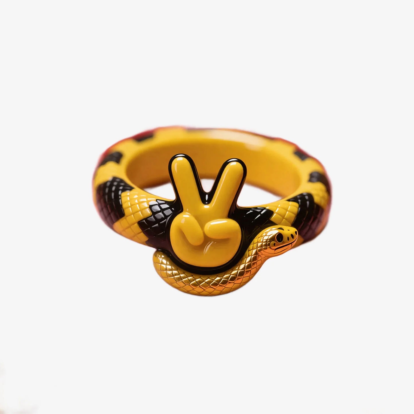 Snake Peace Sign Rings