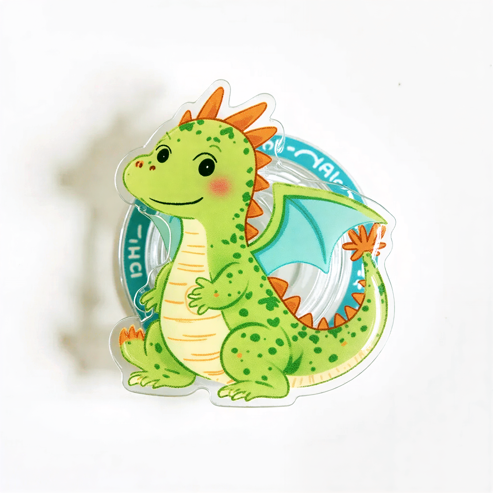 Cute Little Green Dragon Phone Grip Stand