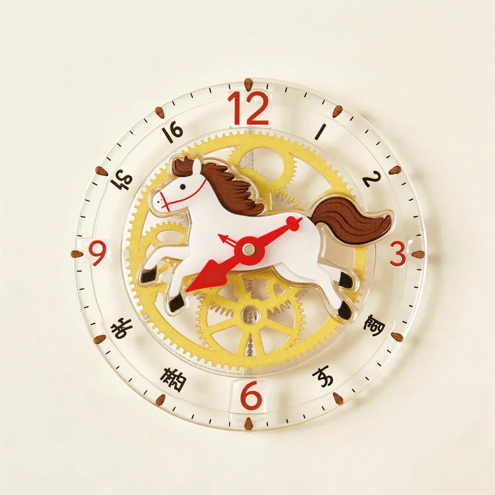 Gear Horse Clock Phone Grip Stand