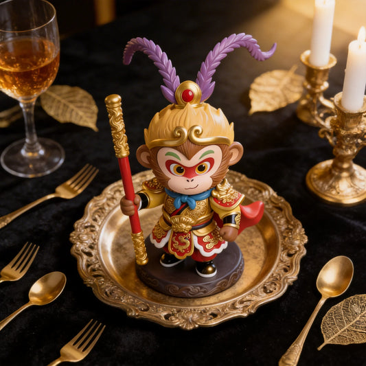 Cute Golden Armor Monkey Figurine