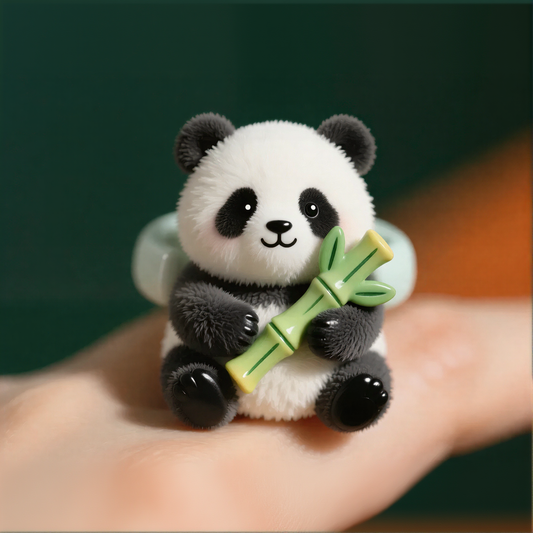 Panda Hugging Bamboo Rings