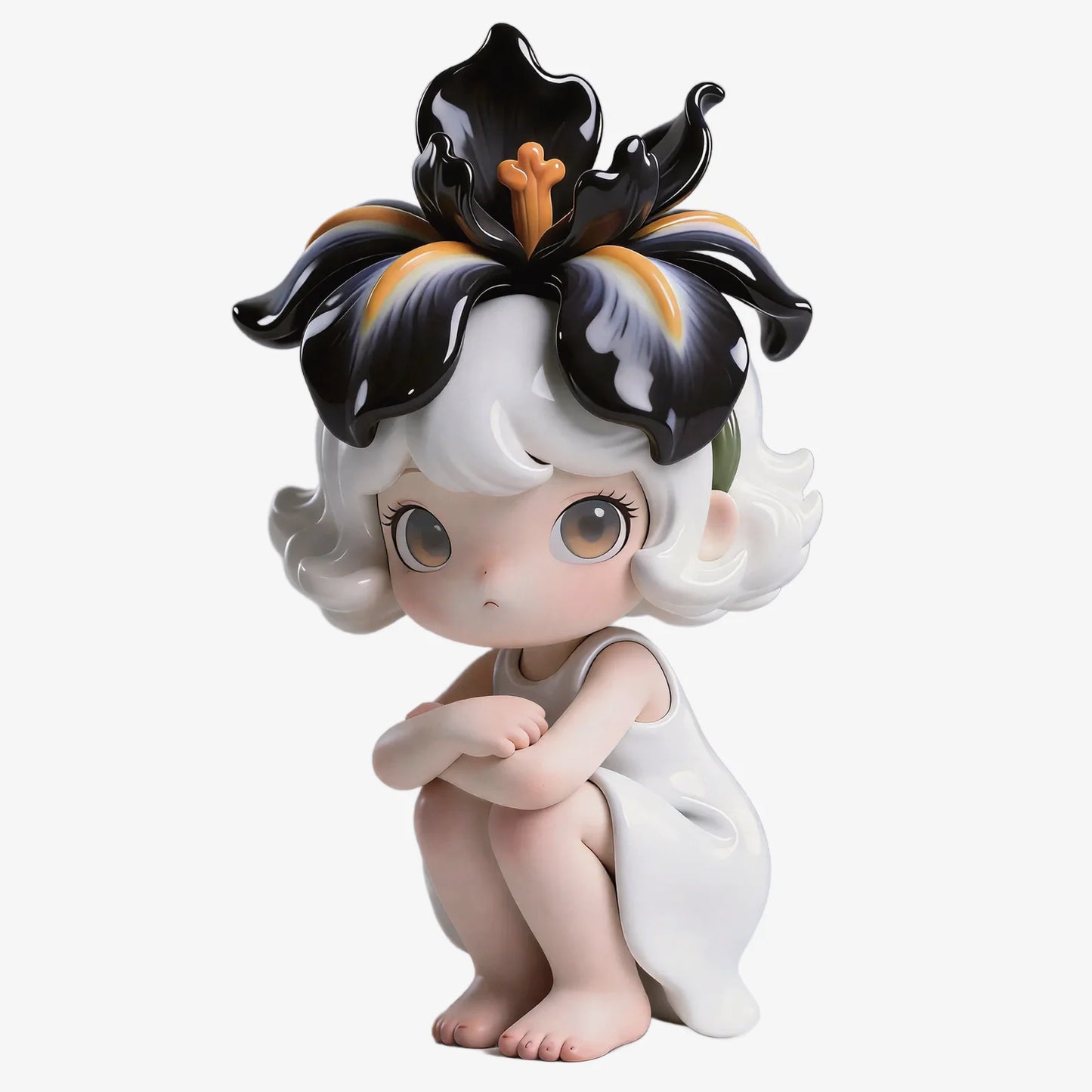 Flower Decor Baby Figurine