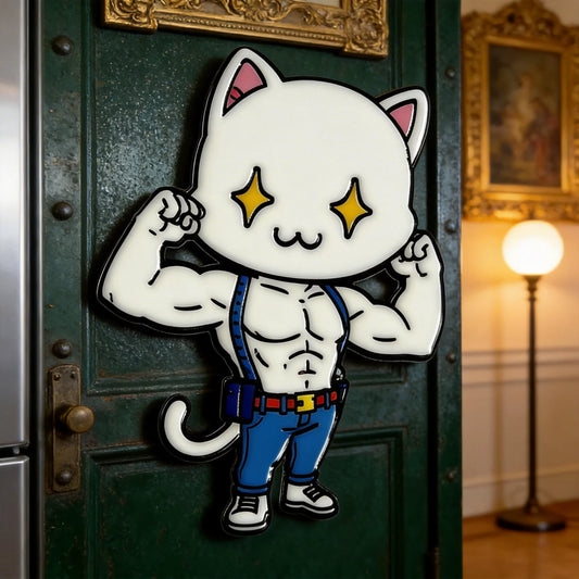 Muscle Cute Cat Fridge Magnet