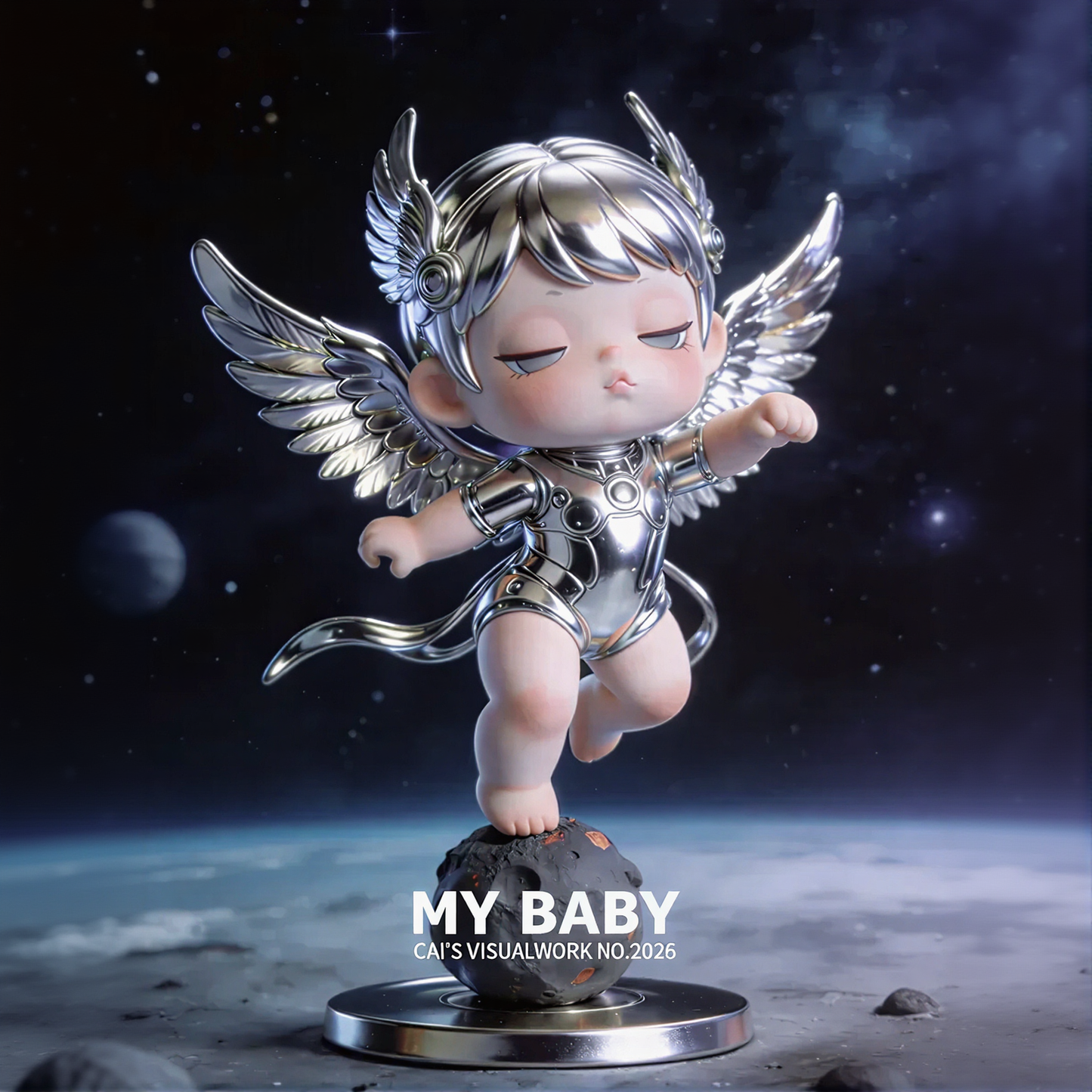 Silver Wing Angel Figurine