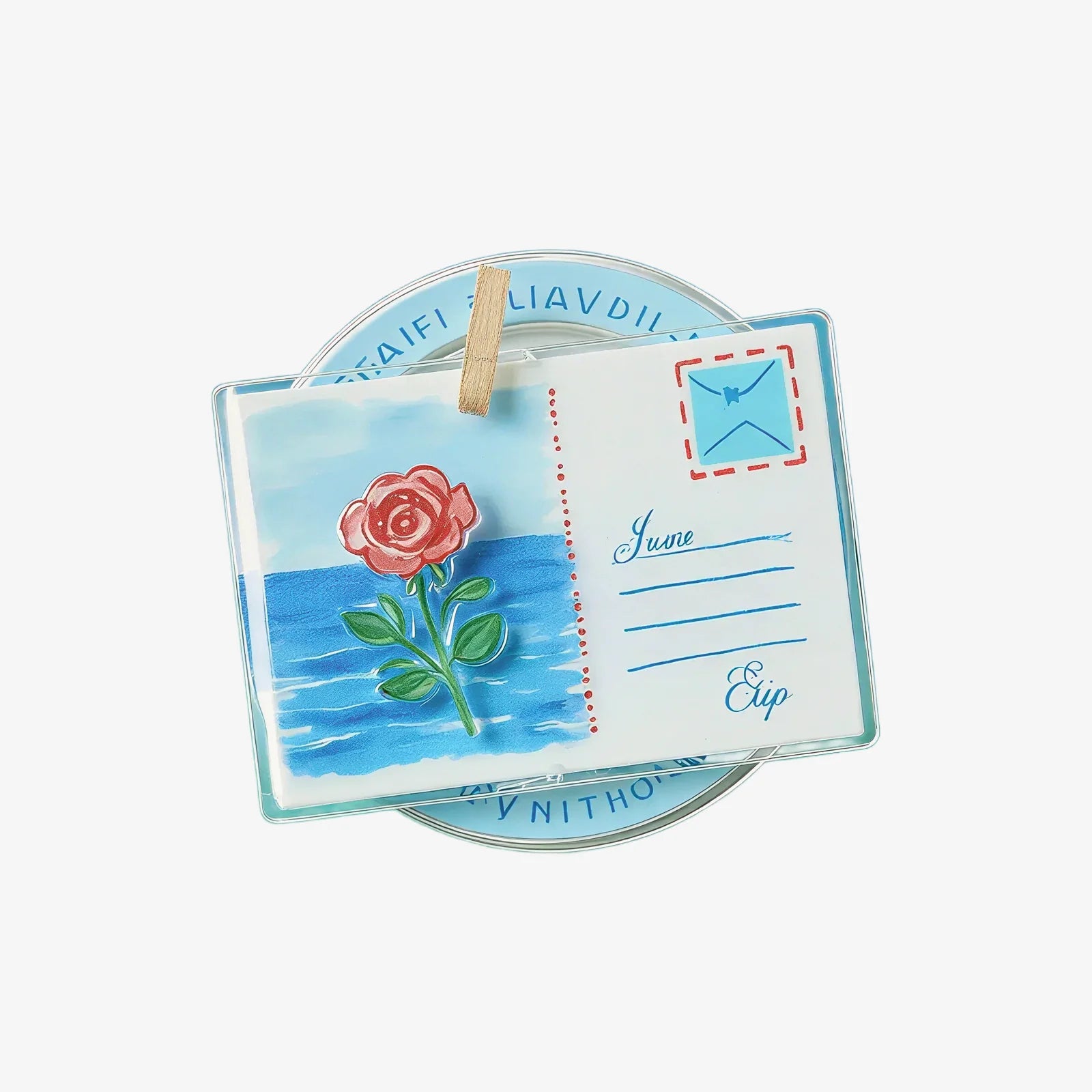 Seaside Rose Letter Phone Grip Stand