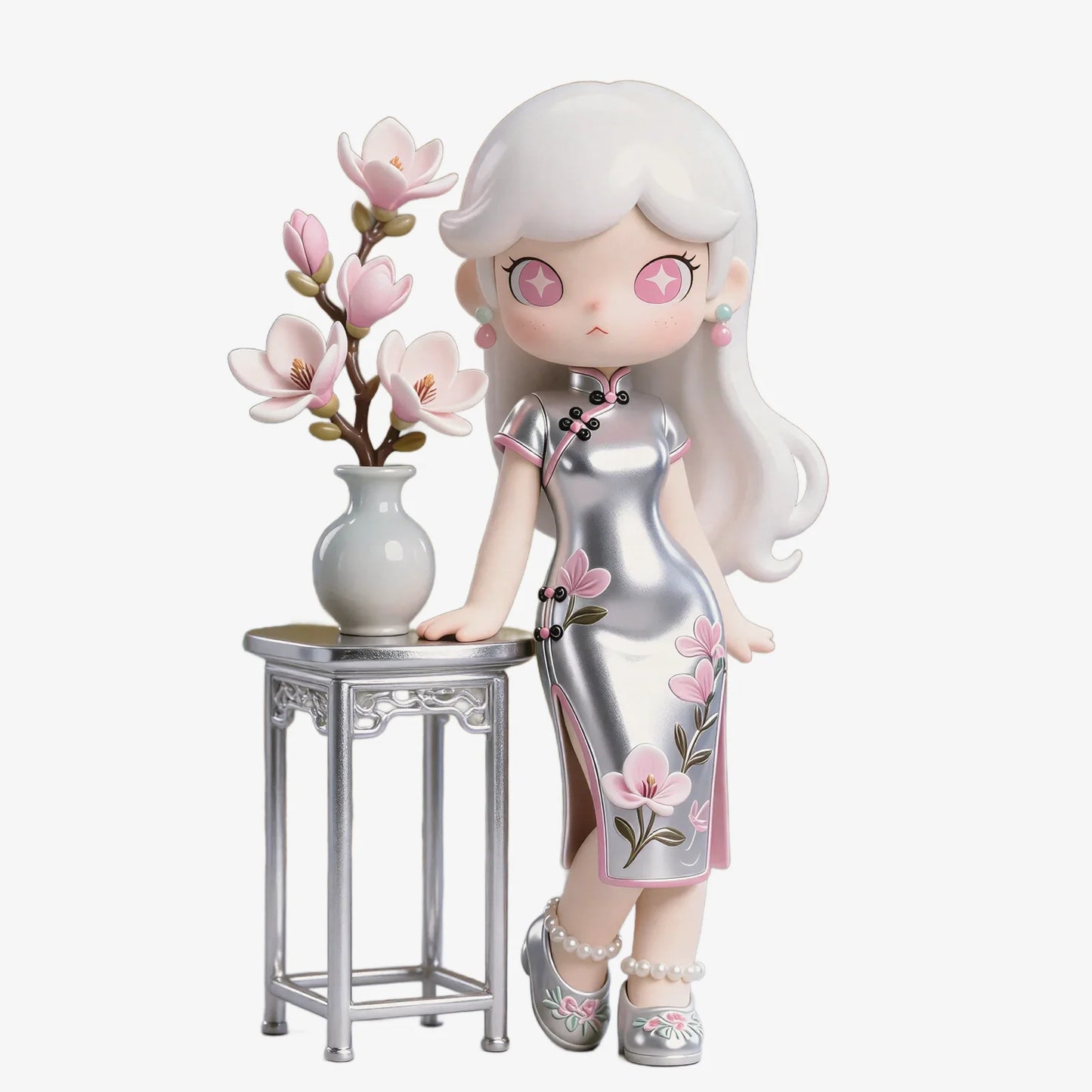 Cheongsam Magnolia Figurine