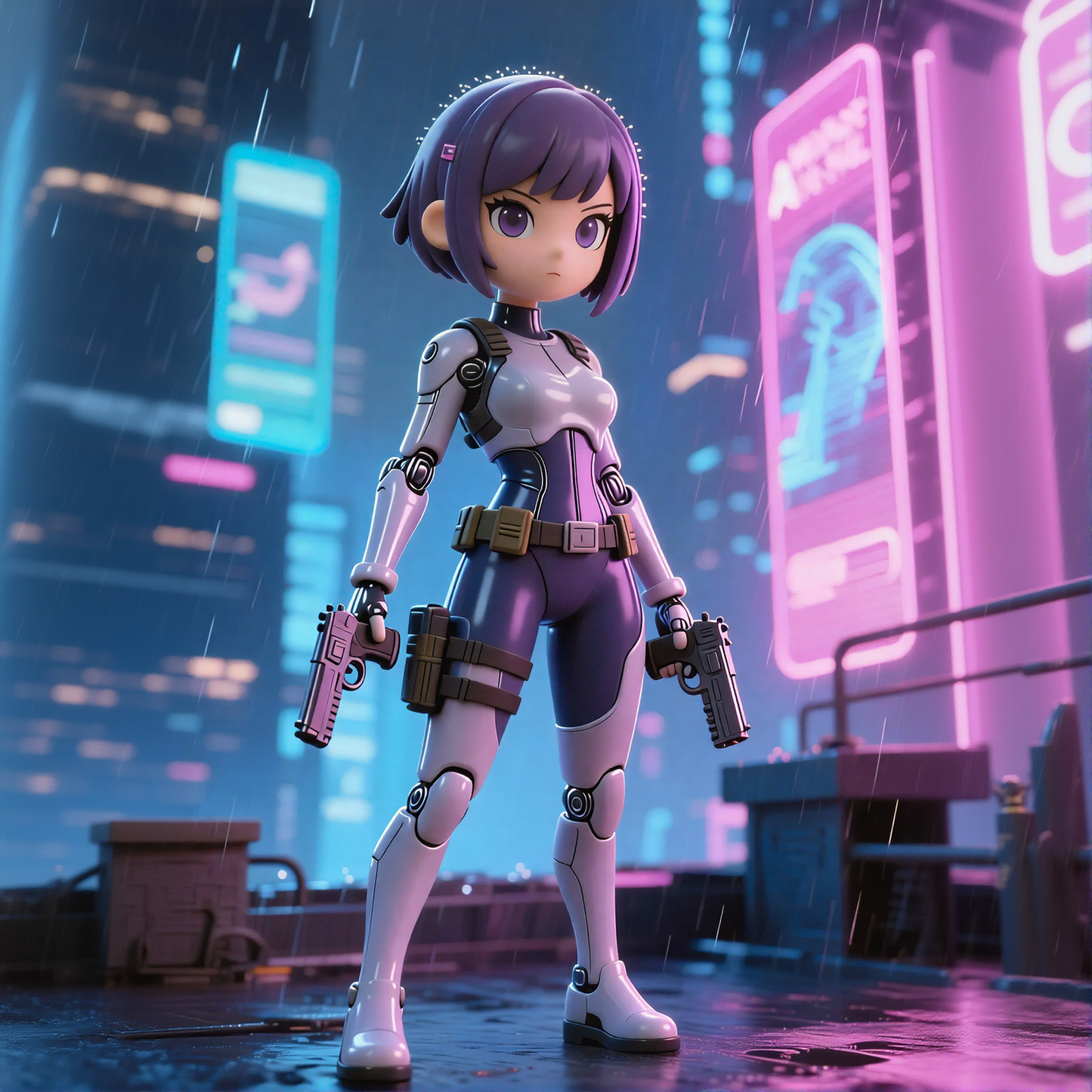 Cyber Style Girl Figurines