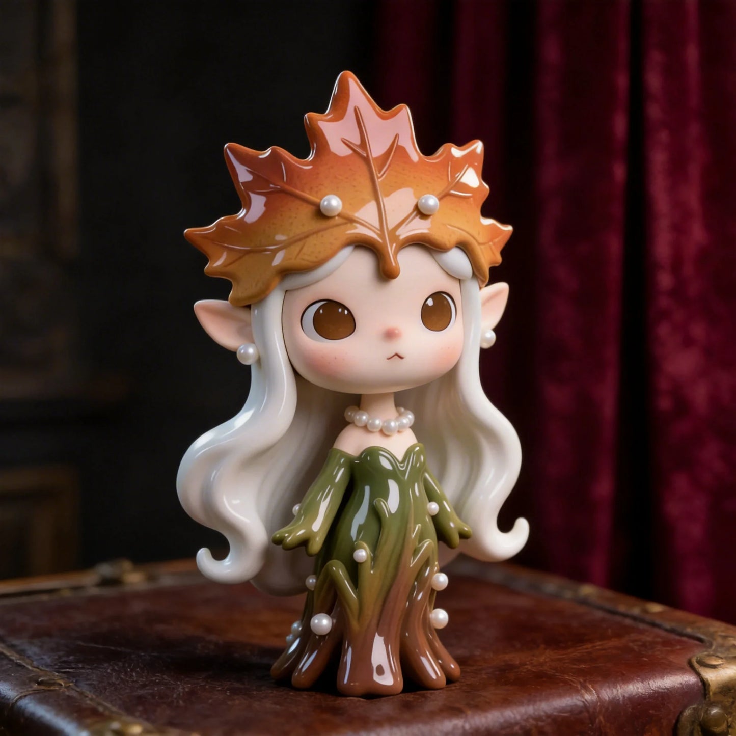 Maple Leaf Elf Figurines