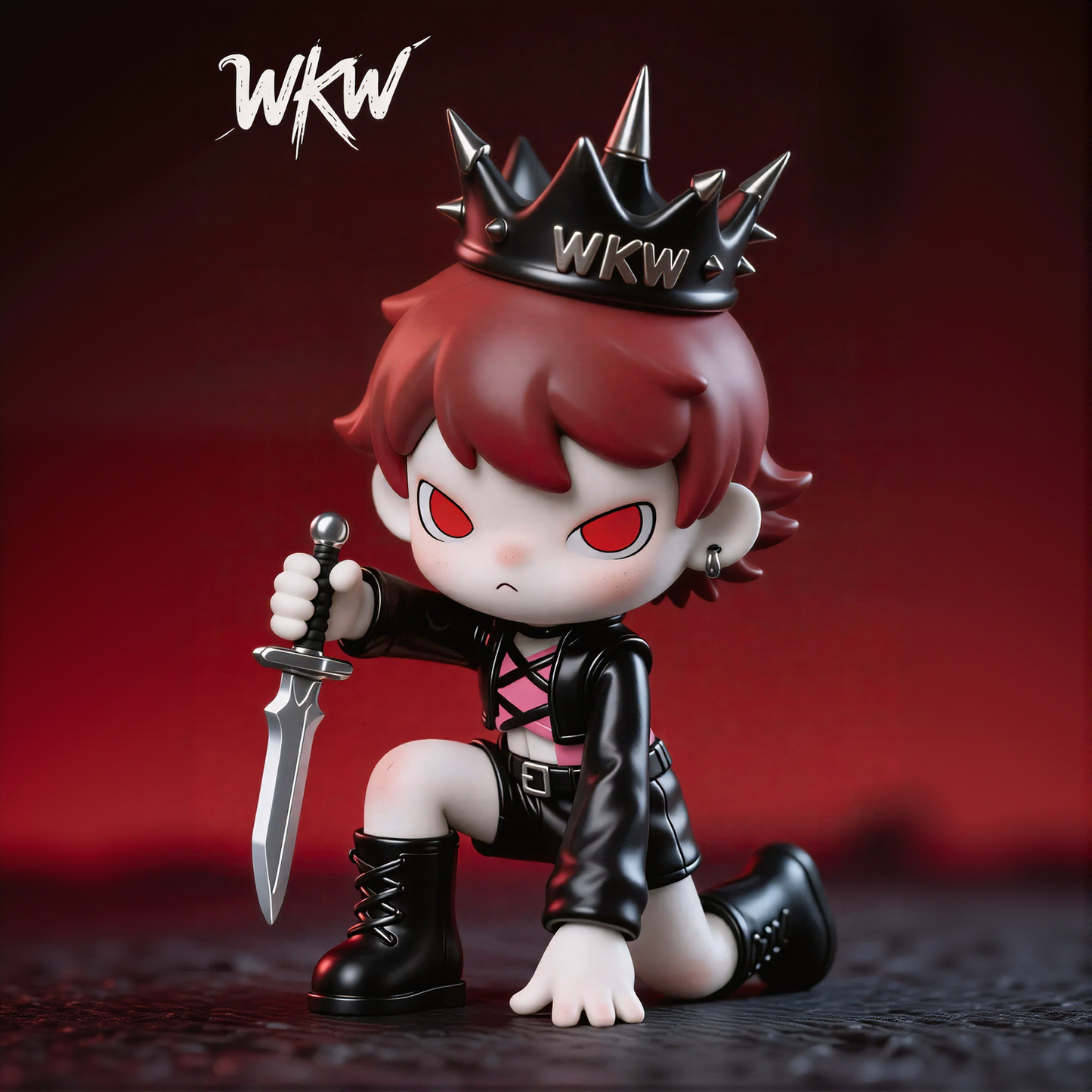 Red Hair Anime Character Figurine