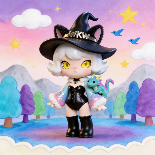 Witch & Little Dragon Figurine