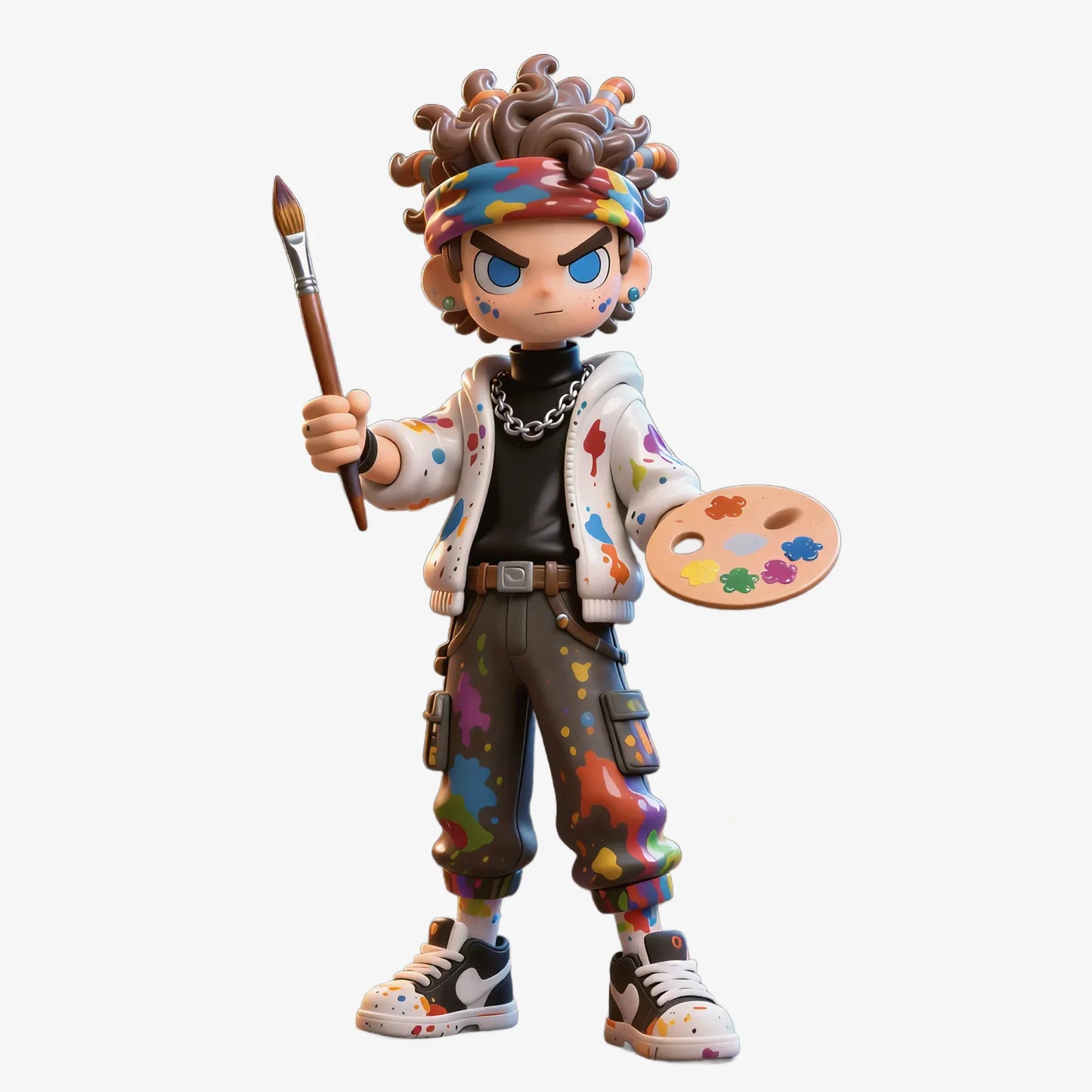 Vibrant Painter Style Figurine