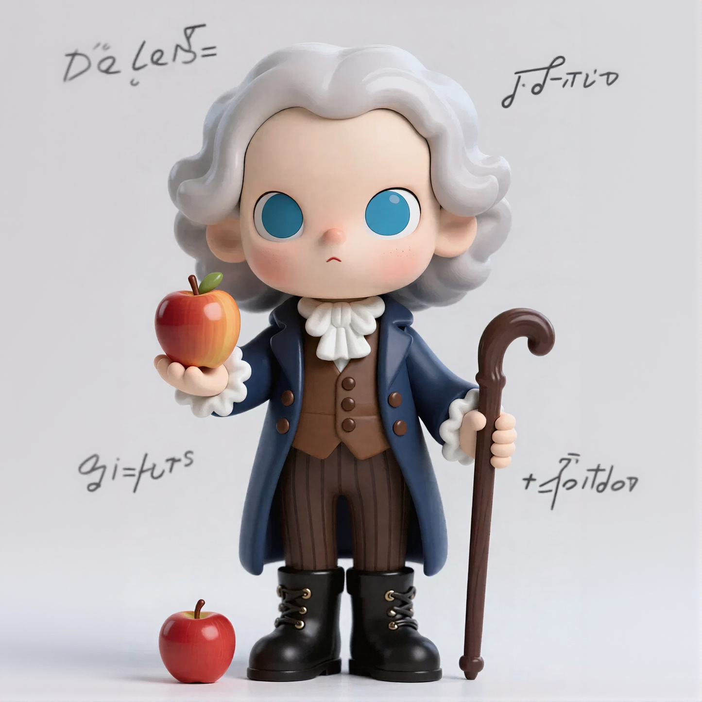 Scholar Holding Apple Figurine
