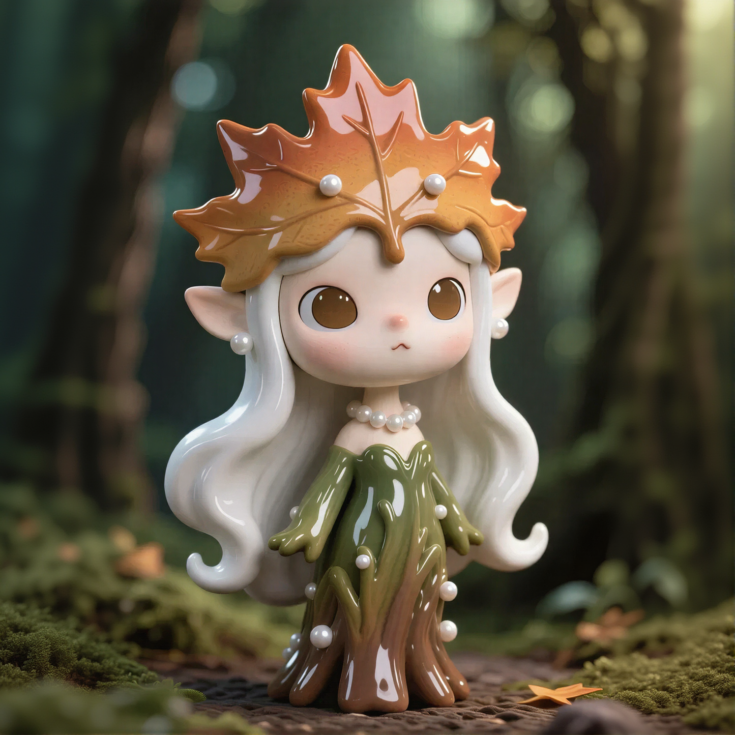 Maple Leaf Elf Figurines