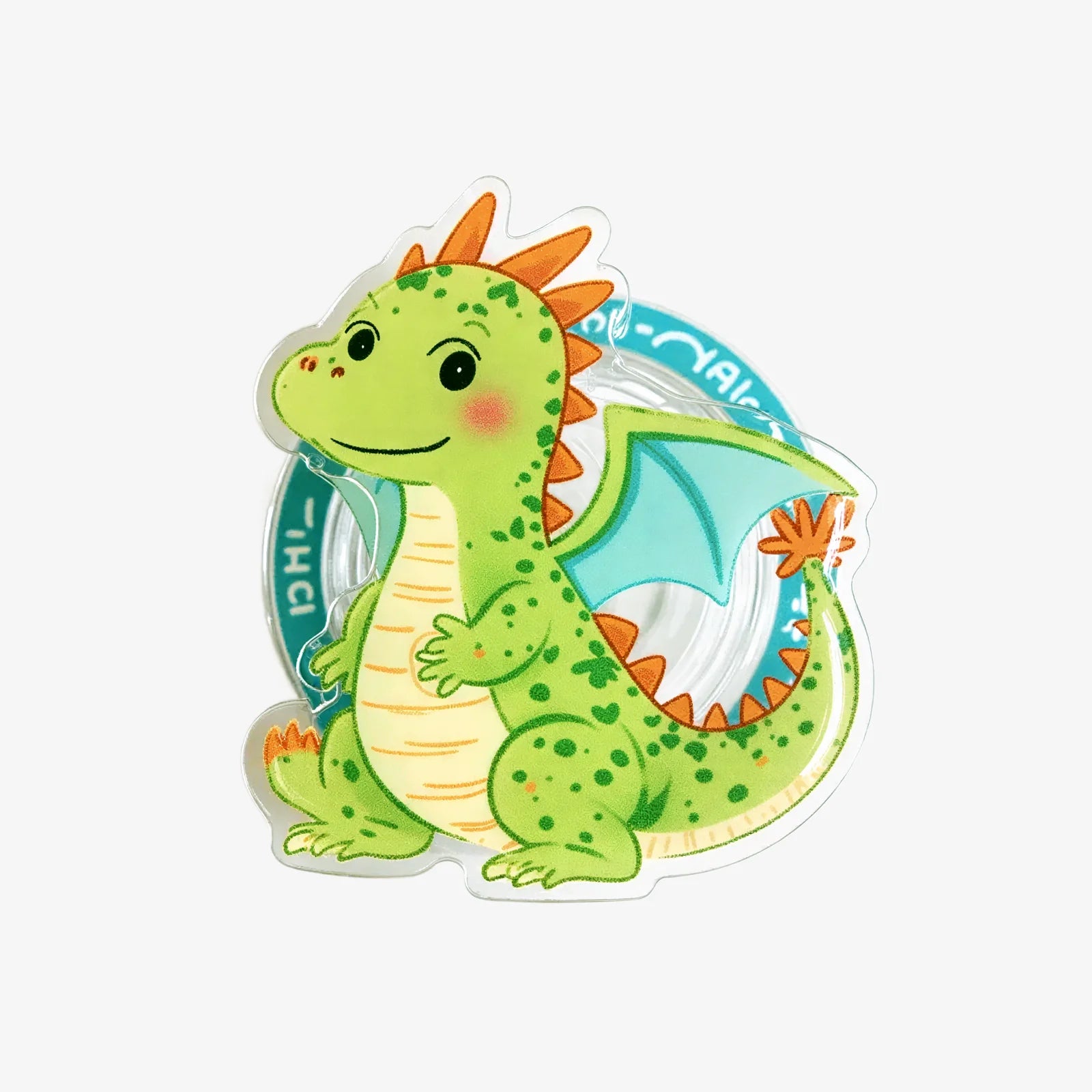 Cute Little Green Dragon Phone Grip Stand