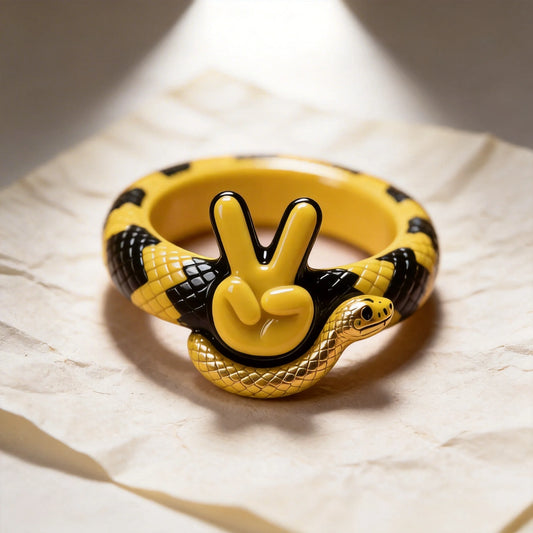 Snake Peace Sign Rings