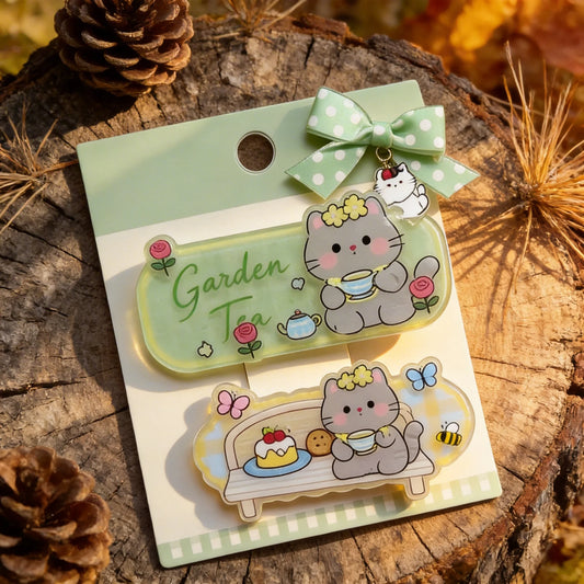 Garden Tea Party Cat Hair Clip