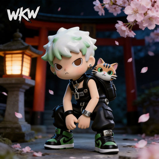 Trendy Boy & Cat Figurine