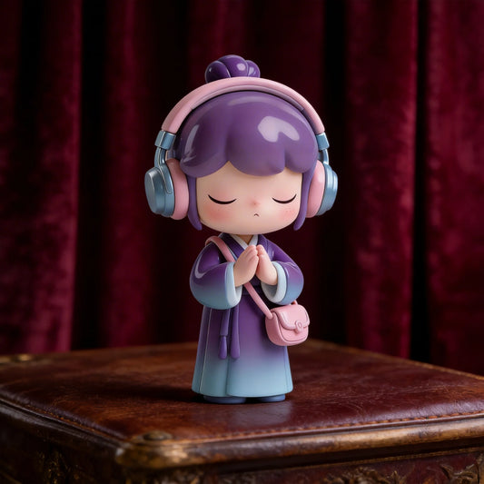 Ancient Style Headphone Girl Figurine