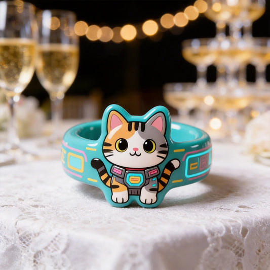 Cute Tech Cat Ring