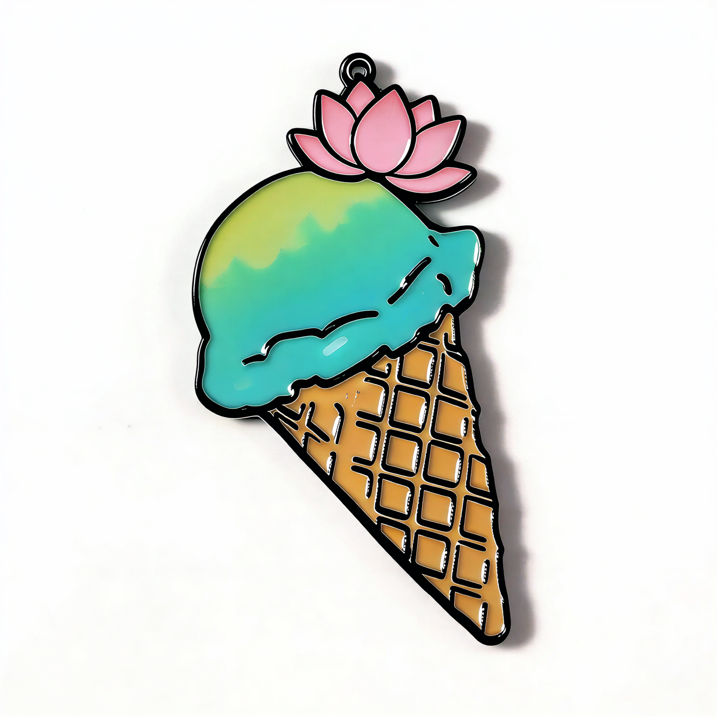 Ice Cream Lotus Fridge Magnet