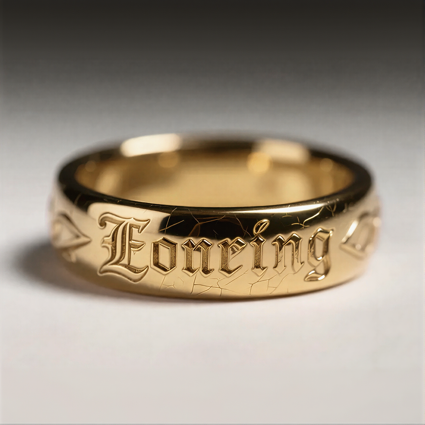 Gothic Letter Ring