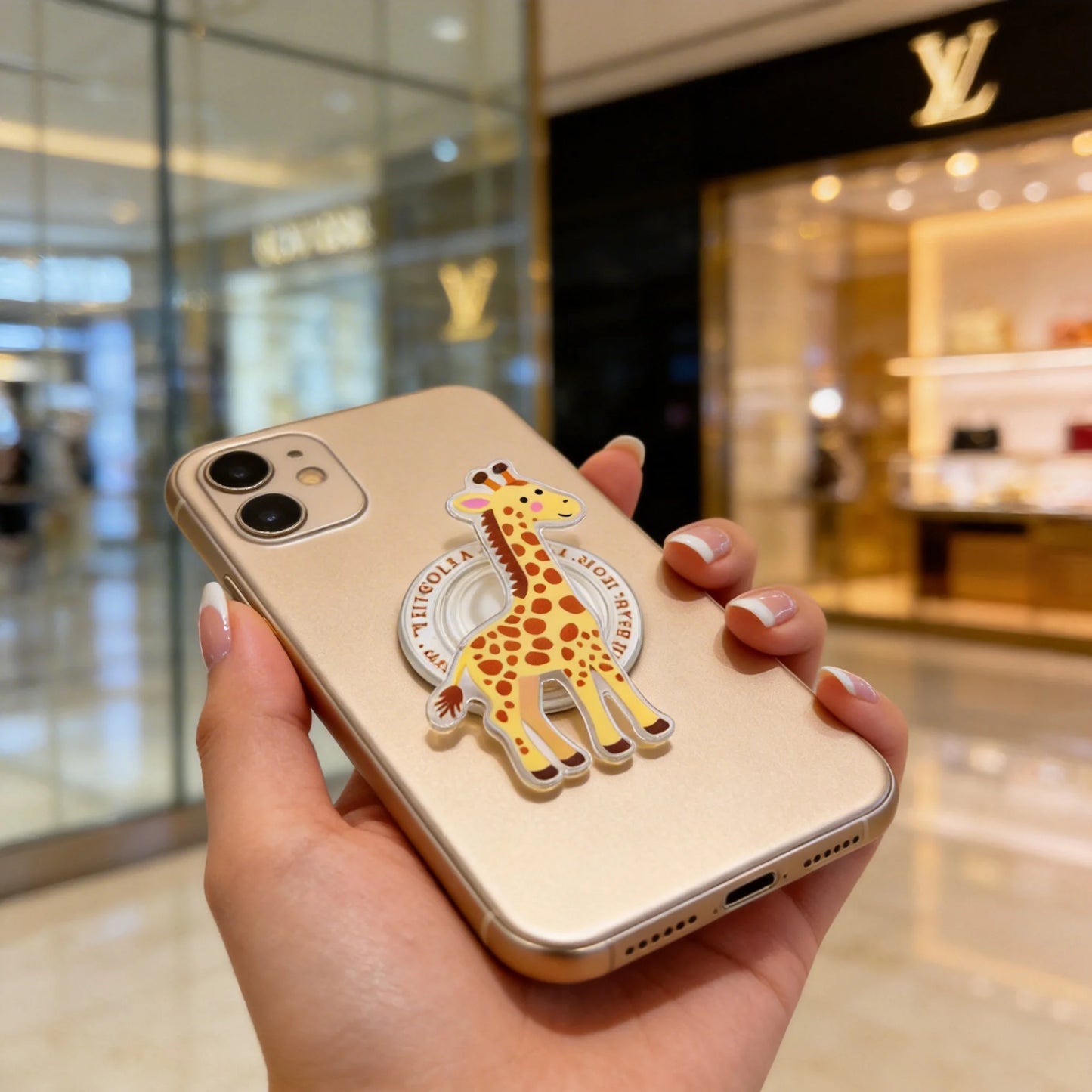 Cute Giraffe Phone Grip Stand