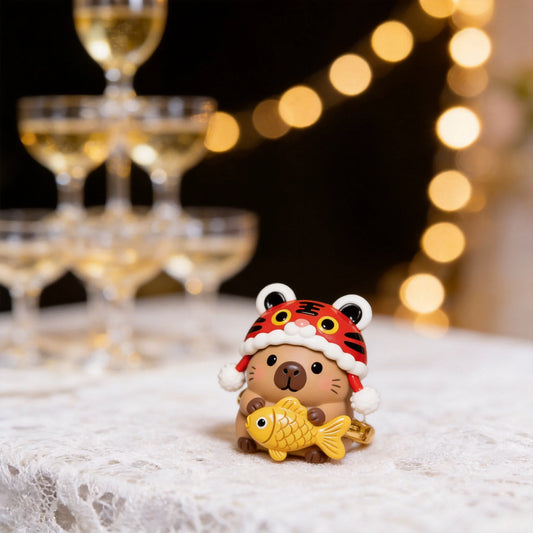 Tiger Hat Cute Creature Rings