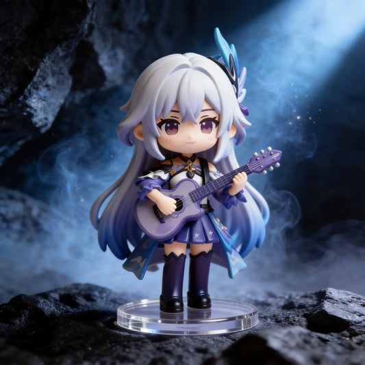 Guitar Girl Q Version Figurine