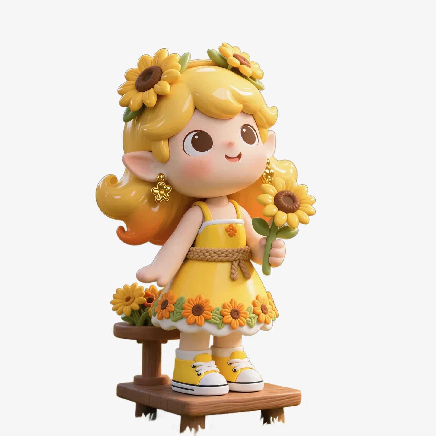 Sunflower Girl Figurine