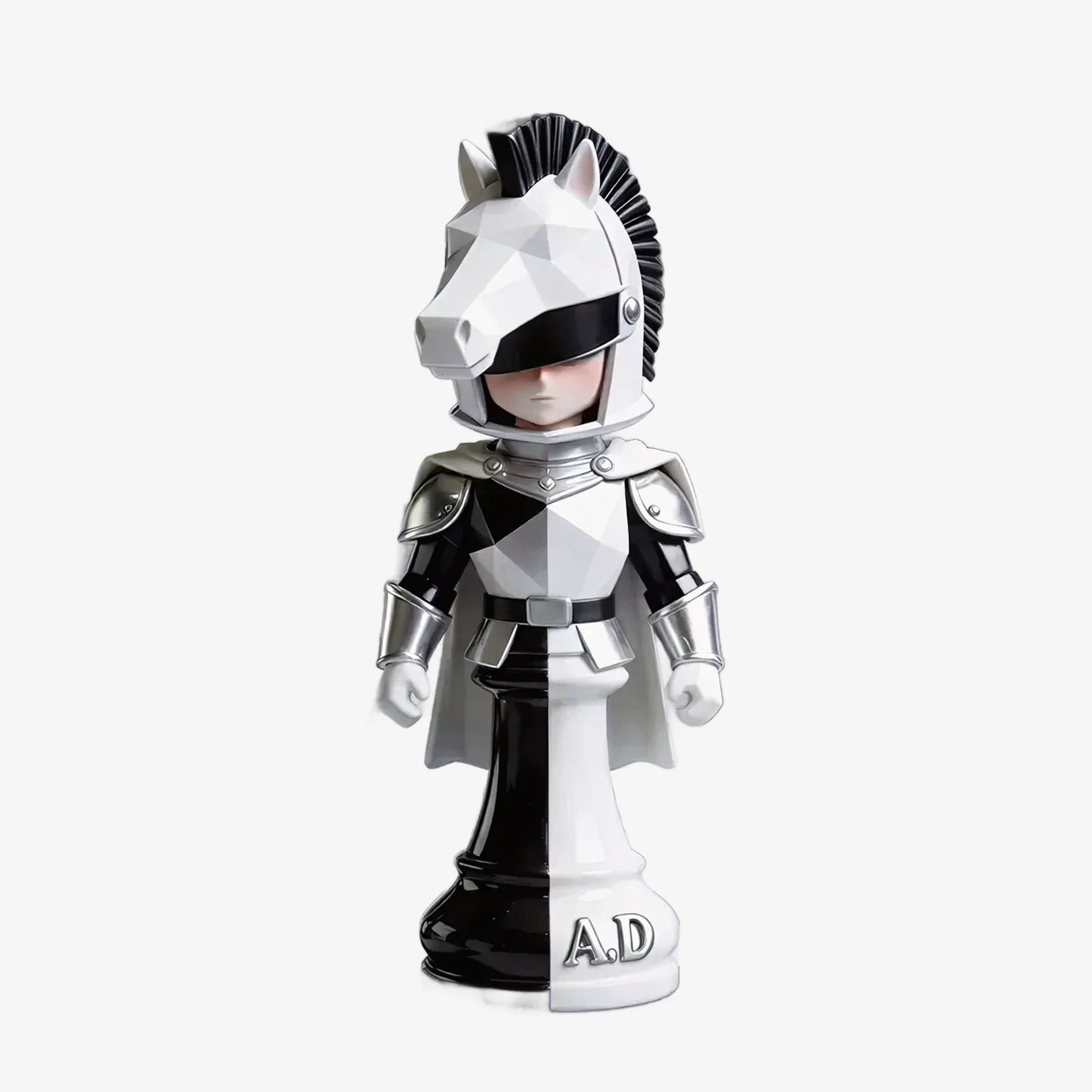 Black and White Knight Style Figurines