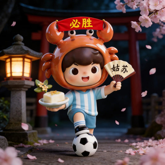Crab Football Boy Figurine