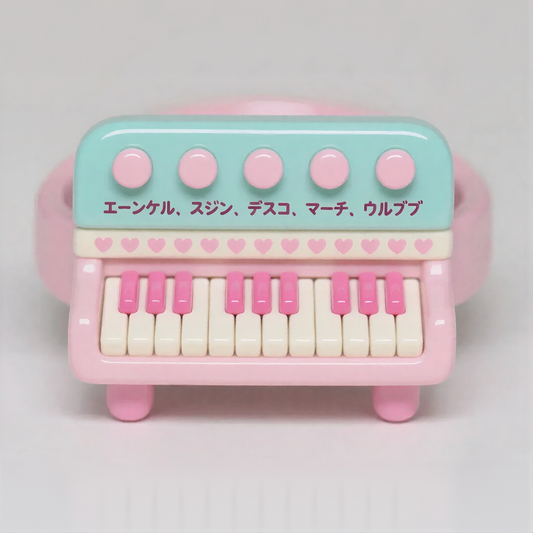 Pink Cute Piano Key Rings
