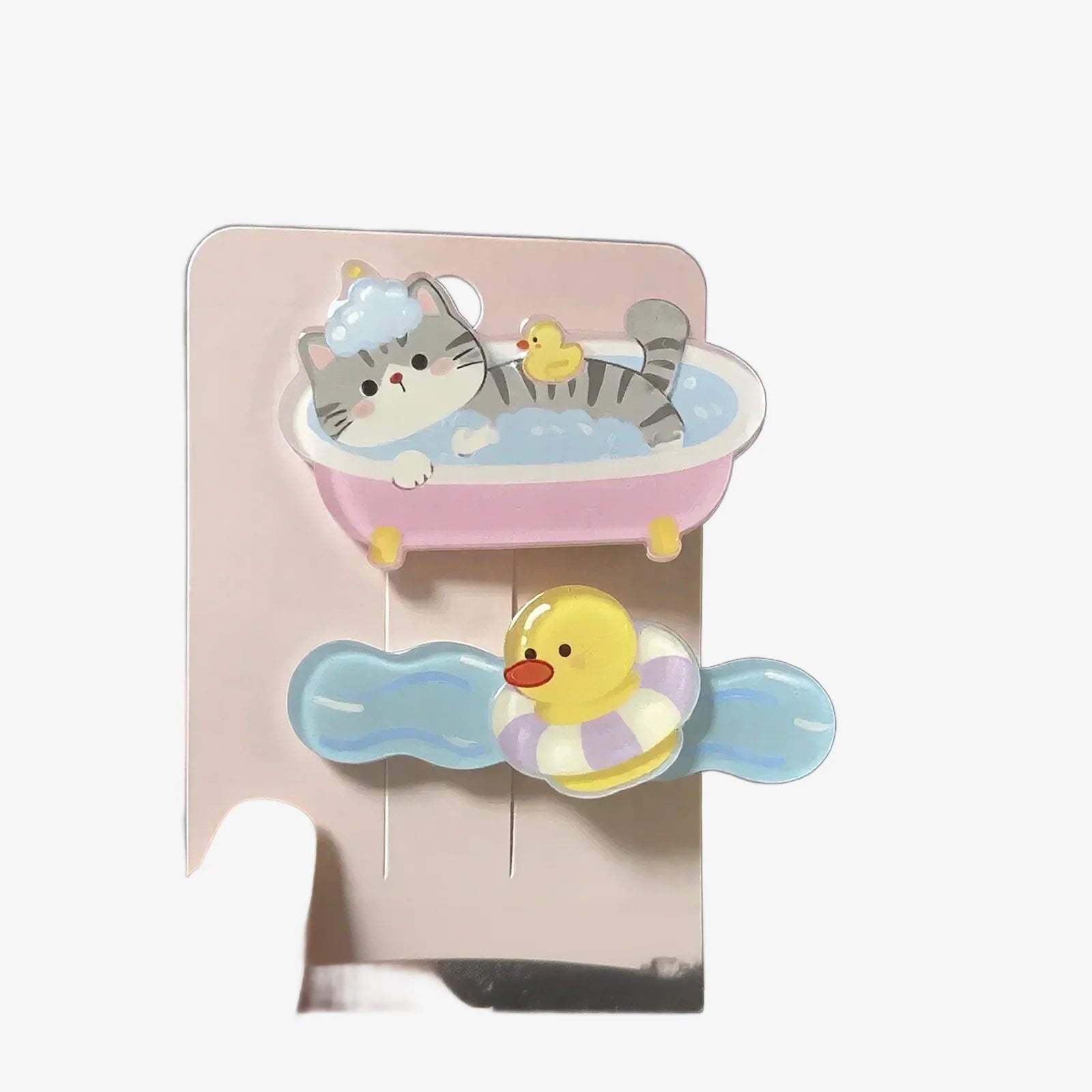 猫咪泡澡萌趣发夹