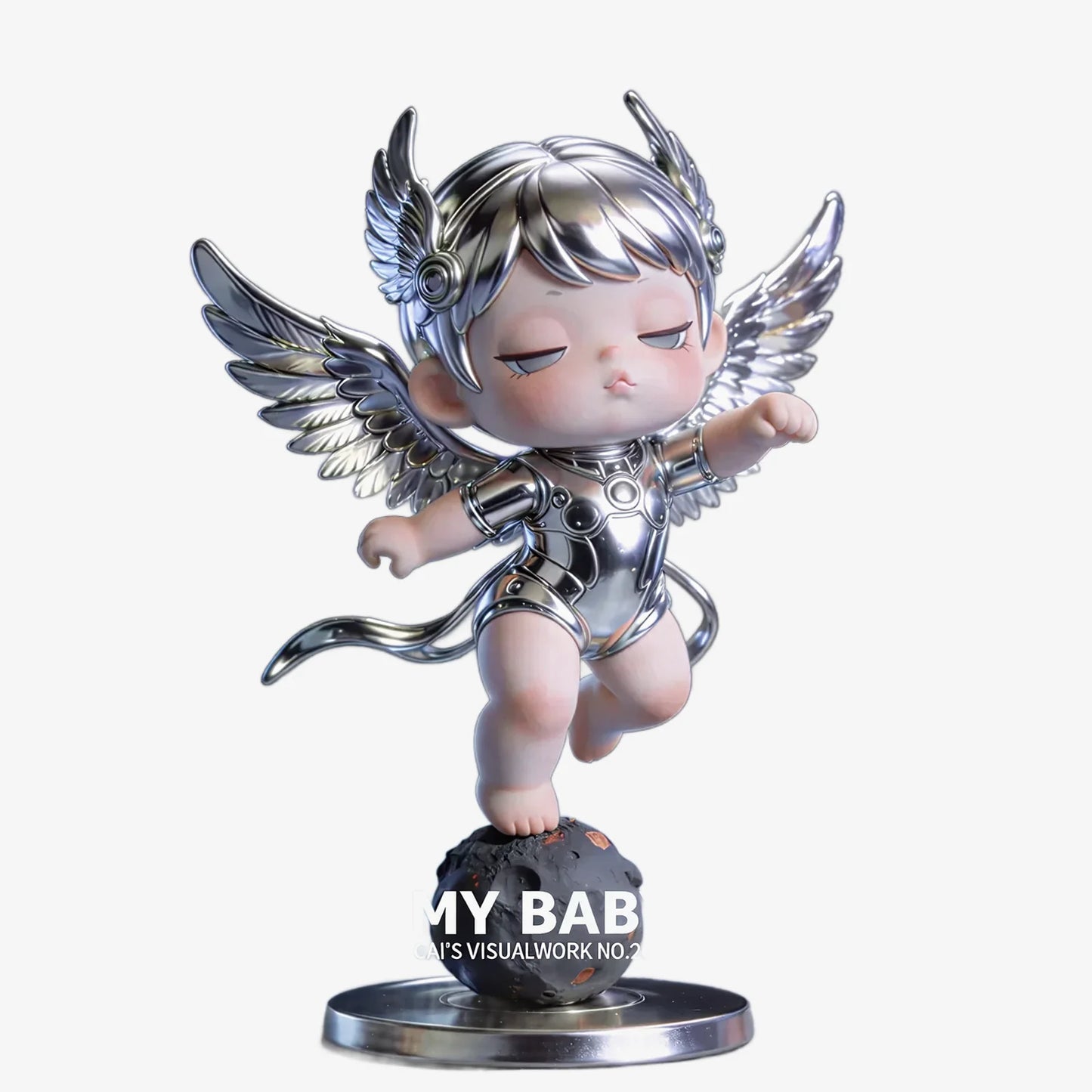 Silver Wing Angel Figurine
