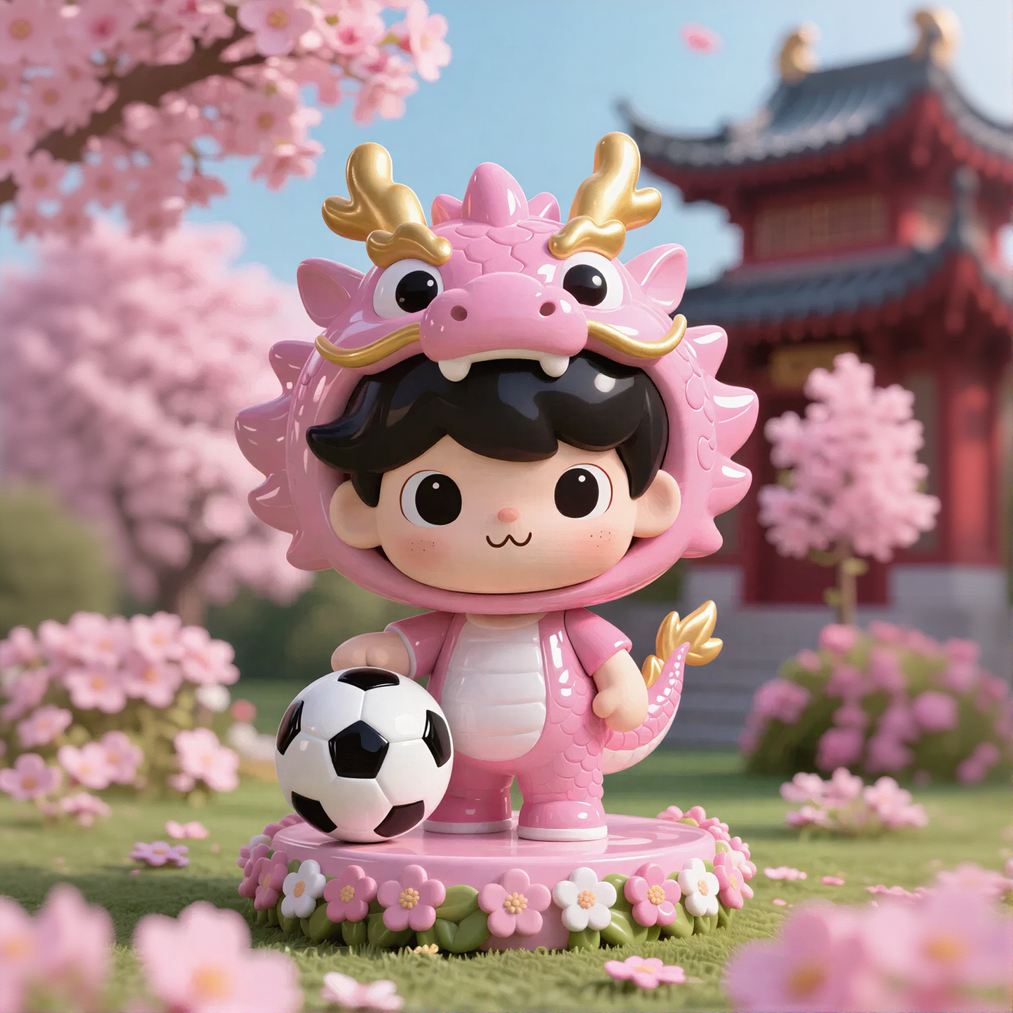 Pink Dragon Cute Figurine