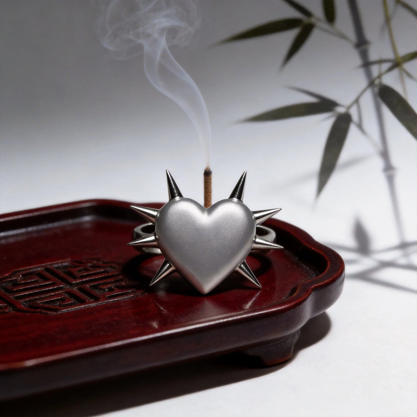 Spiked Heart Rings