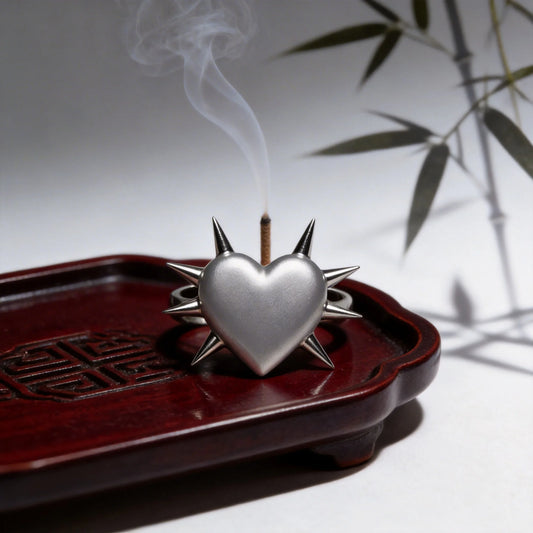 Spiked Heart Rings