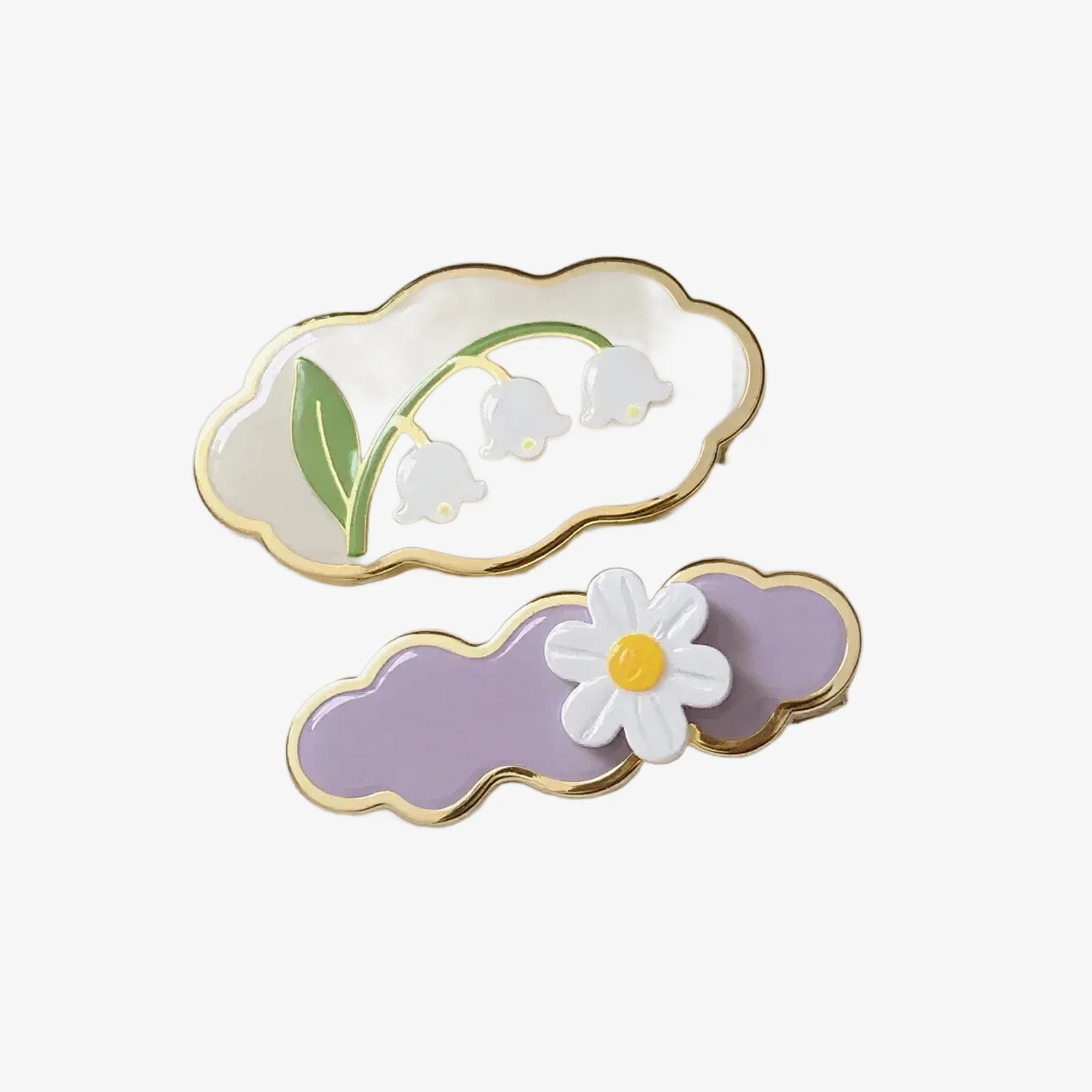 云朵花卉发夹